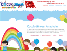Tablet Screenshot of cocukdunyasianaokulu.net